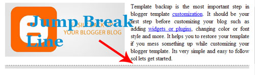 jump break for blogger