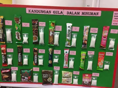 kandungan gula dalam minuman 3 in 1, kandungan gula dalam minuman, bahaya minuman 3 in 1, kandungan gula yang tinggi dalam minuman 3 in 1