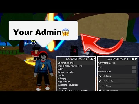 500+ Commands Admin Script for Roblox with Infinite Yield