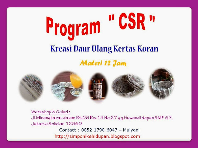 program csr (Corporate Social Responsibility) kerajinan tangan kreasi kertas koran