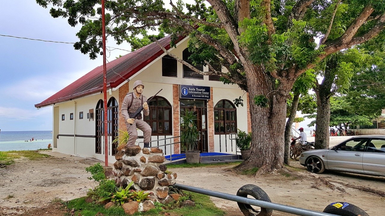 tourist information office and veterans monument of Anda, Bohol