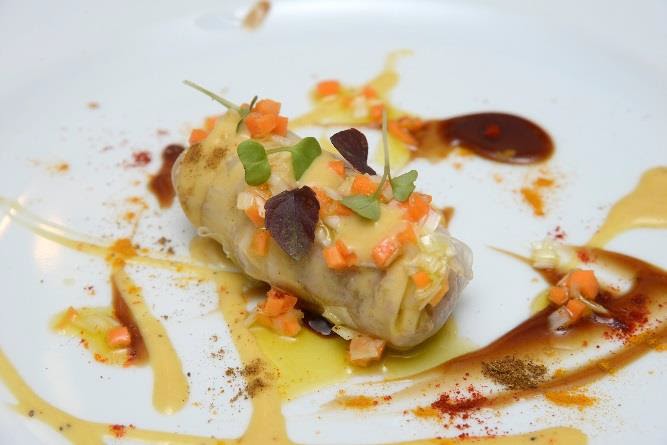 "Spring-roll de Corderex con vinagreta de su escabeche y mucho umami" by José Luque