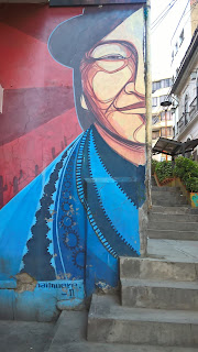 La Paz - La Cholita sujet de street art