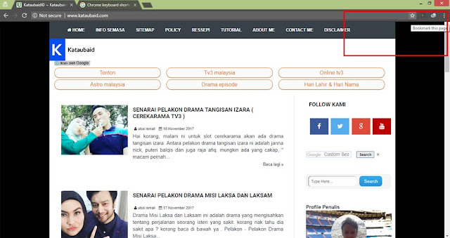 Cara 'Bookmark' Laman Web