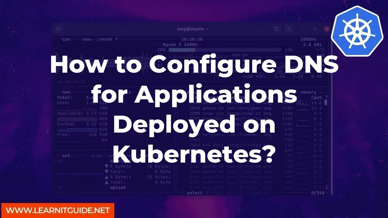 How to Configure DNS for Applications Deployed on Kubernetes