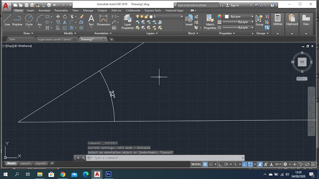 Tutorial Cara Menghitung dan Membuat Sudut di AutoCAD