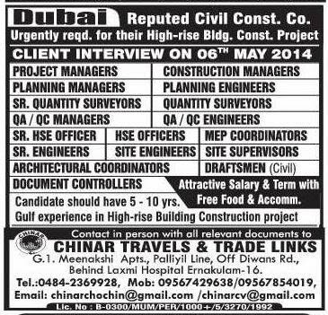 Civil Const co Jobs in Dubai