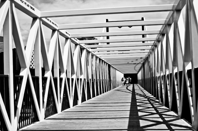 Nicholas Trevor Photography Minneapolis bridge photography of shadows and architecture black and white