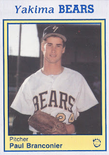 Paul Branconier 1990 Yakima Bears card