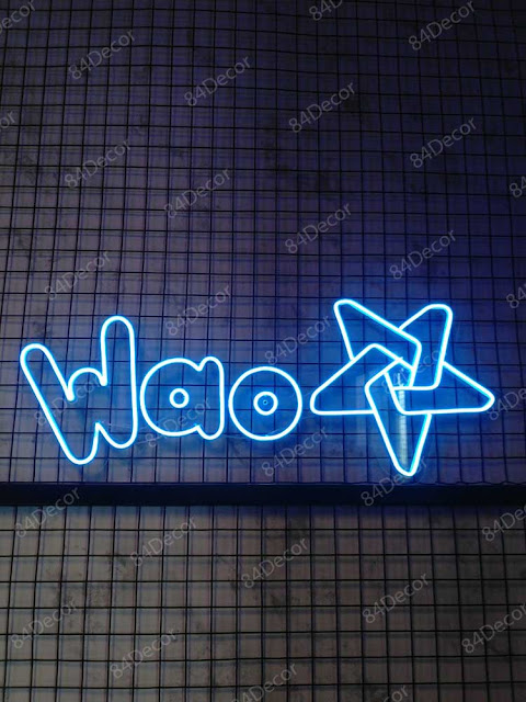 Led neon mẫu Logo Wao