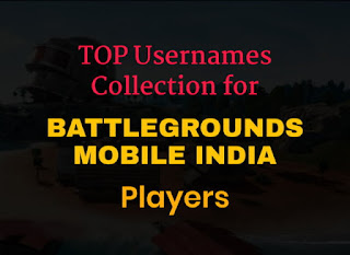 battlegrounds mobile india usernames