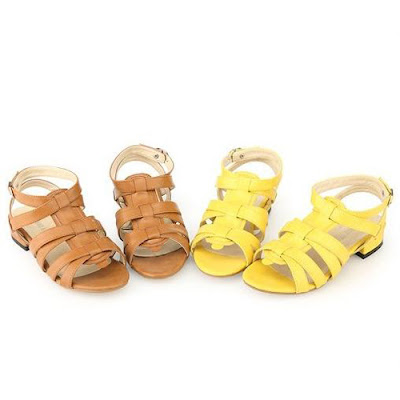 Faux Leather Cross Interlock Strap Sandals