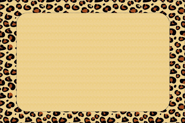 Leopard Prints Free Printable Invitation, Frame or Cards.