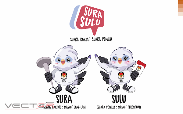 Maskot Pemilu 2024 Sura dan Sulu - Download Vector File AI (Adobe Illustrator)