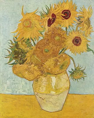 Still Life: Vase with Twelve Sunflowers, August 1888. Neue Pinakothek, Munich painting Vincent van Gogh