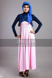 Dress Muslim Warna Pink