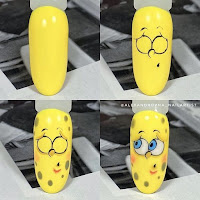 Manicura inspirada en Bob Esponja