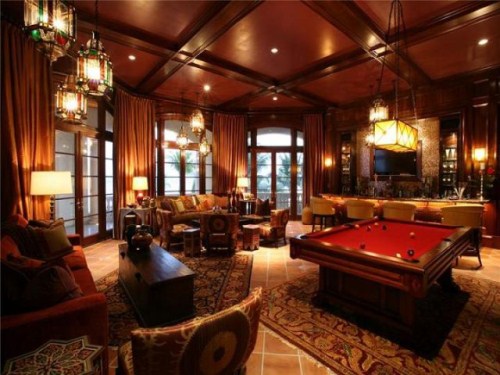 Game Room Luxury Mansion Interiors