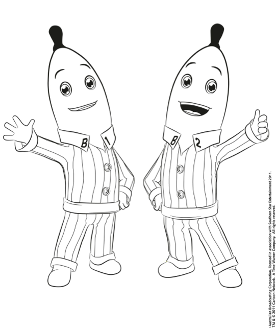 Desenhos para Colorir Bananas de Pijamas