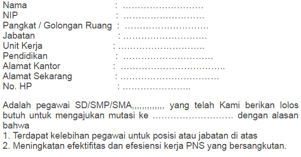 Contoh Surat Lolos Butuh Guru PNS - Contoh Surat Dinas ...