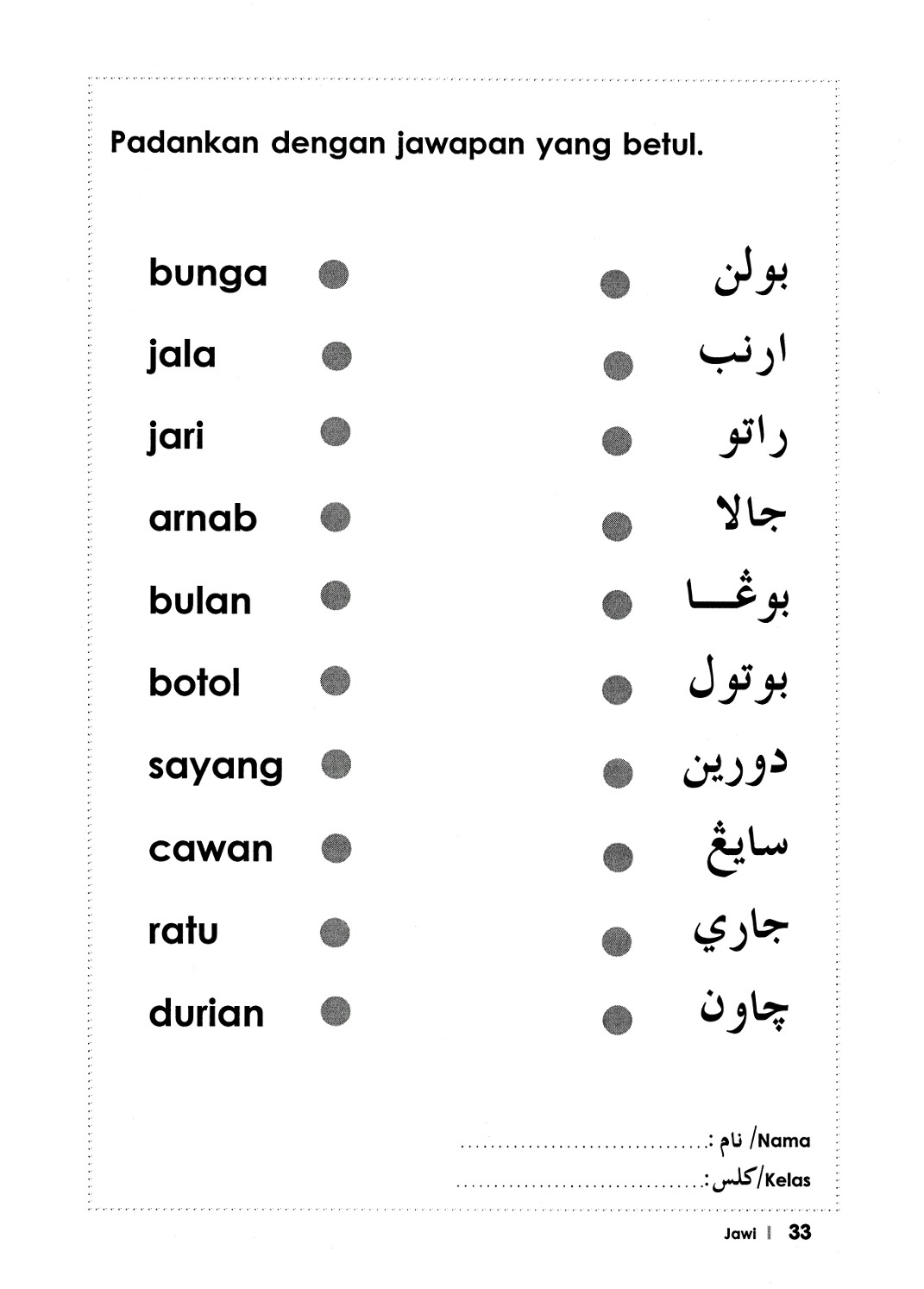 Latihan Jawi Alif Hingga Ya - Pendidik2u