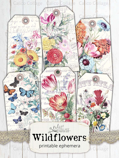 Printable wildflower tags