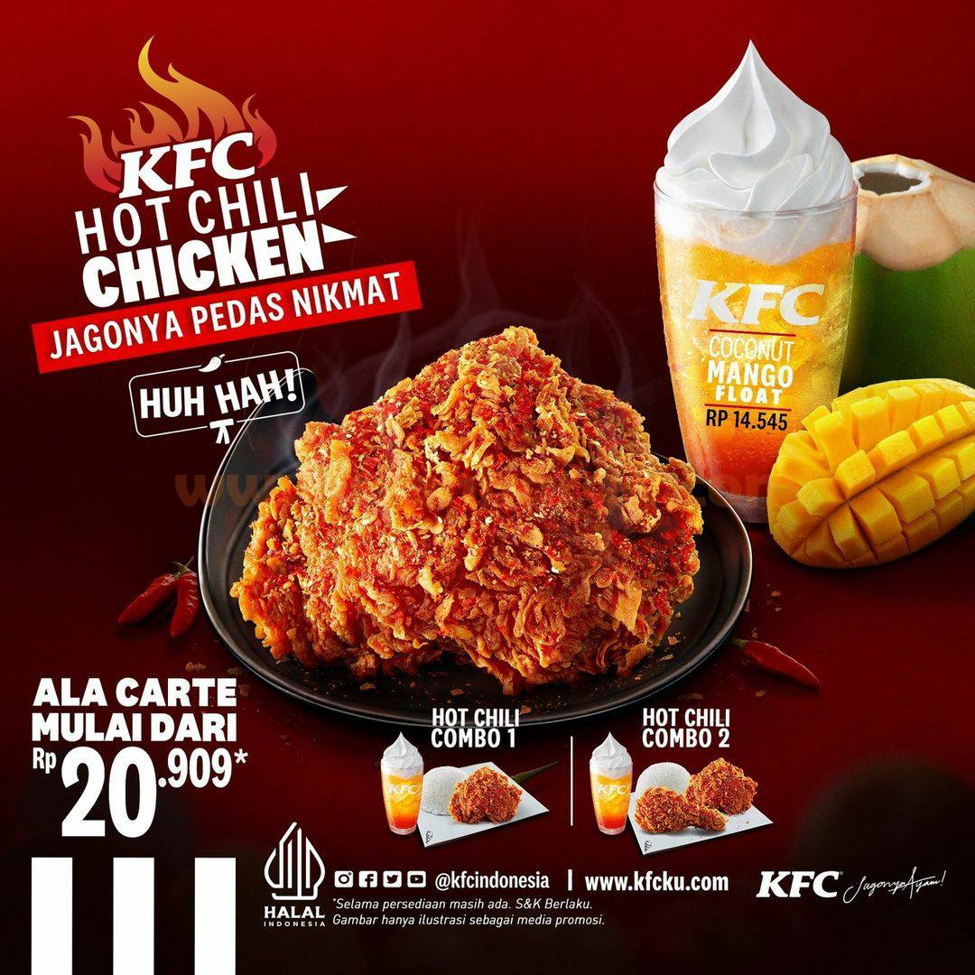 Promo KFC HOT CHILI CHICKEN – Harga mulai Rp. 20RB