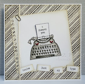 Handmade fun typewriter card