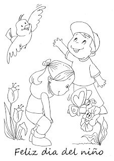 Dibujos Dia del Niño para Pintar, parte 1
