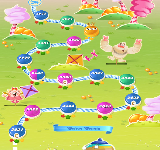 Candy Crush Saga level 3621-3635