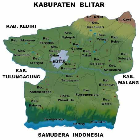 Peta Kabupaten Blitar