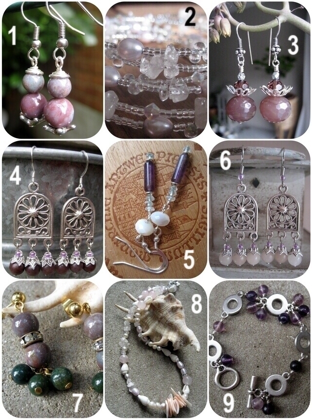 DIY verzameld/collected - juwelen met edelsteenkralen/jewelery with gem stone beads