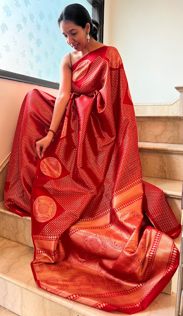 Red kanjeewaram silk saree