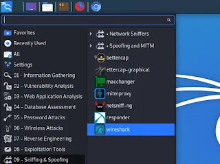 wireshark in Kali Linux