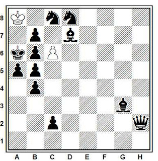 Problema ejercicio de ajedrez número 845: Estudio de H. M. Lommer (Journal de Genève, 1965)