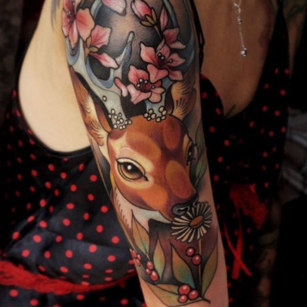190 modelos de tatuagens de cervos para sua próxima inspiração!