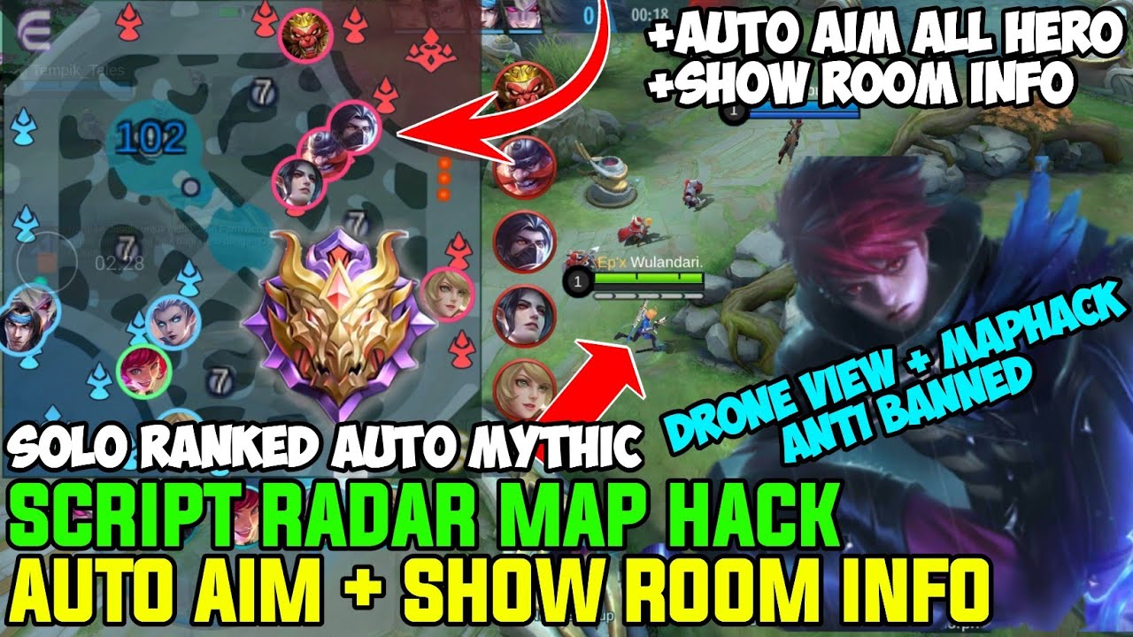 CHEAT MOBILE LEGENDS AUTO AIM + MAP HACK