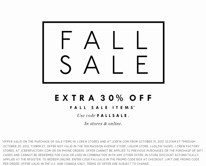 J.Crew Aficionada: Take Extra 30% Off Sale at J.Crew!