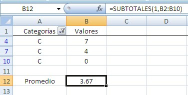 Excel promedios sin ceros