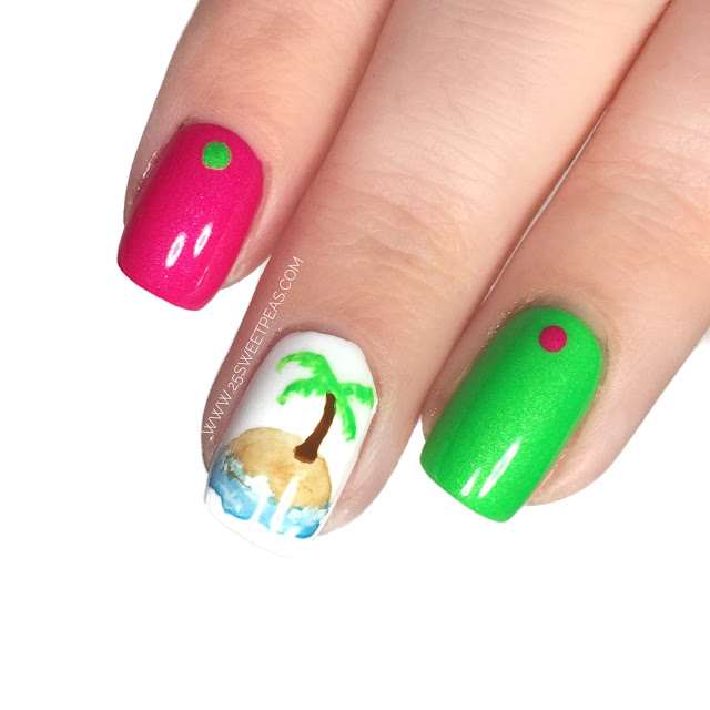 Palm Tree Nail Art