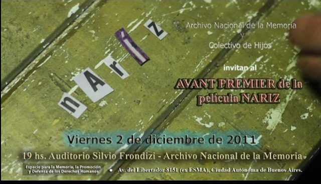 Avant Premiere de "Nariz", invita el Archivo Nacional de la Memoria