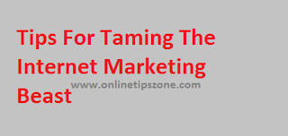 Tips For Taming The Internet Marketing Beast