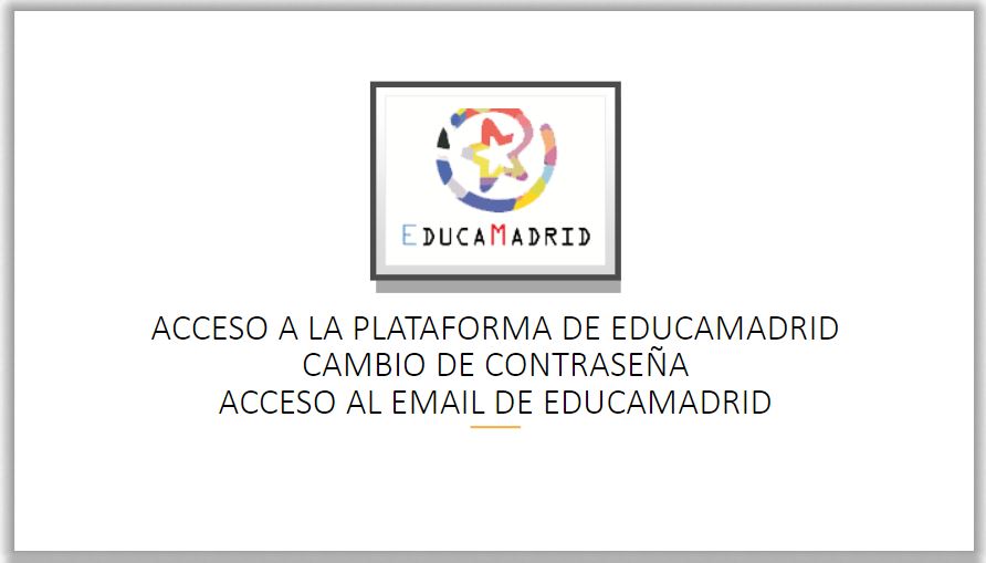 CAMBIAR LA CONTRASEÑA DE EDUCAMADRID
