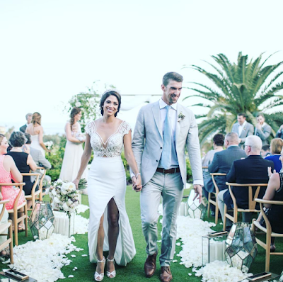 Olympic swimmer, Michael Phelps shares wedding photos