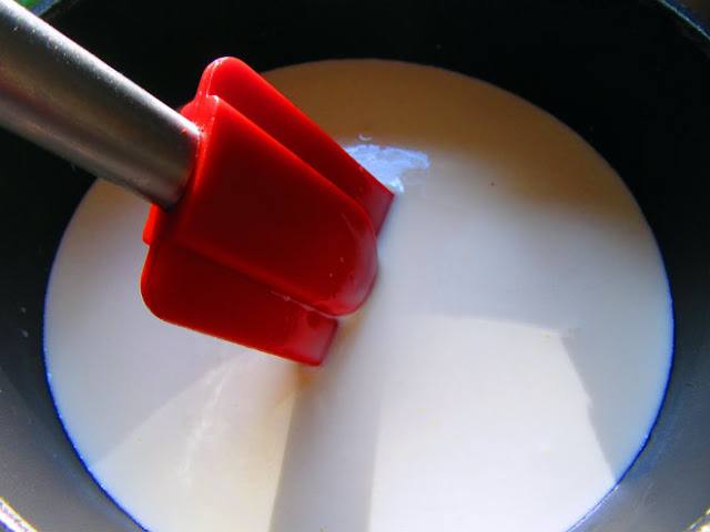 Hazelnut ice cream by Laka kuharica: cook until the sugar dissolves.