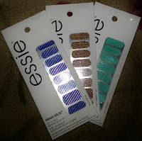 Essie sleek sticks nail appliques: sea me shine, don't cheetah on me, croc madame