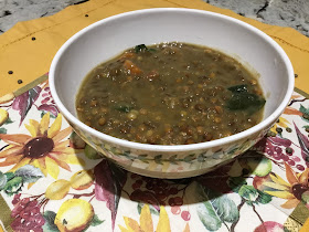 Thick and hearty Vegan lentil soup