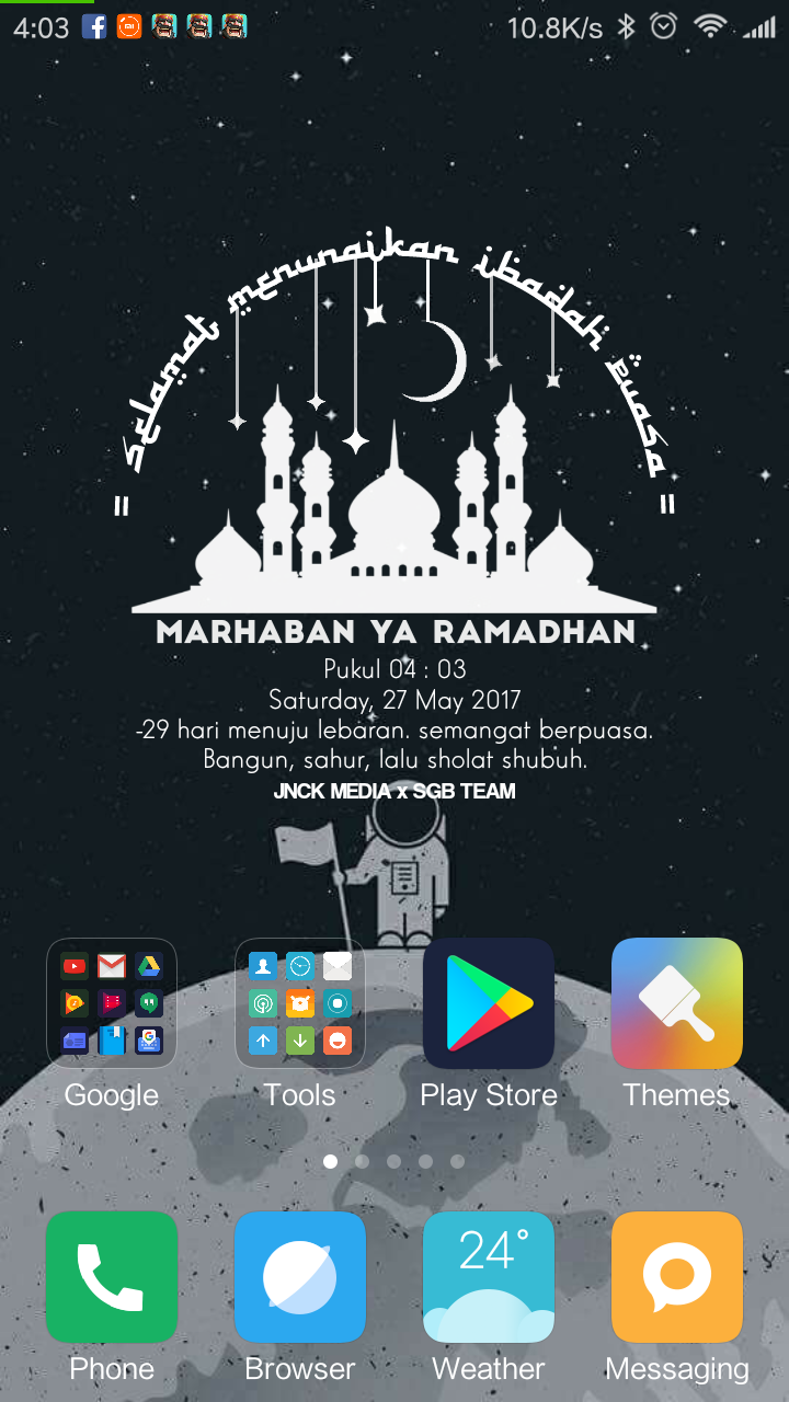 Membuat Widget Homescreen Spesial Ramadhan Untuk Android 
