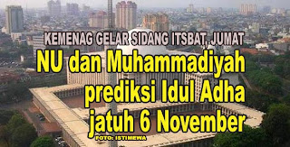 Muhammadiyah dan NU Prediksi Idul Adha 1432H Jatuh 6 November