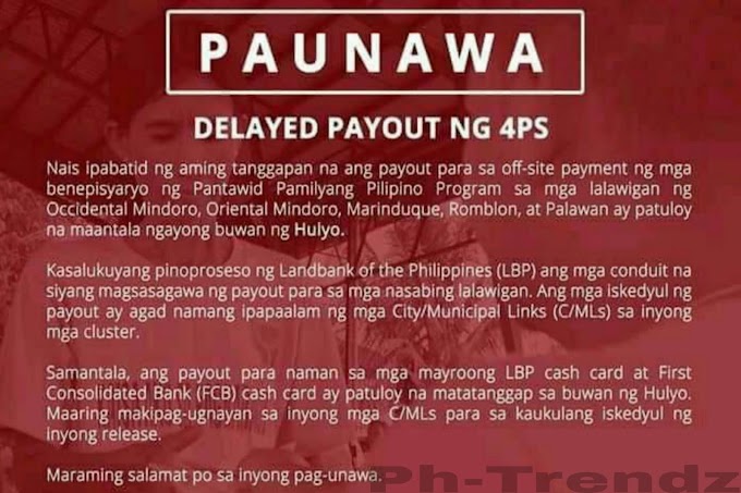 DSWD huminge ng paumanhin hinggil sa delayed ang 4P's Payouts